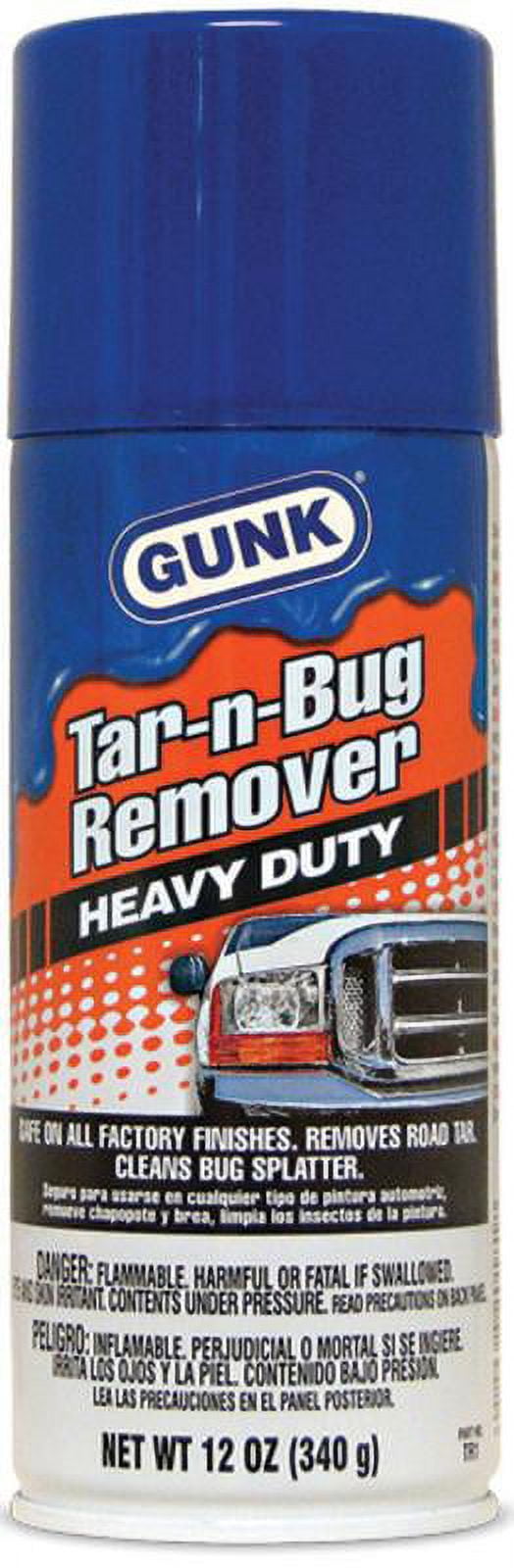 Gunk TR1 Tar and Bug Remover, 12 oz Aerosol Can, Hazy Dark Yellow Liquid