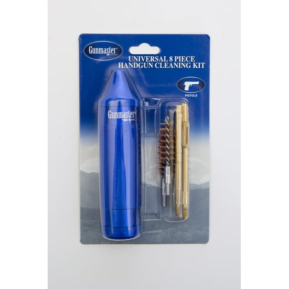 Gunmaster Compact 8 Piece Pistol Cleaning Kit .22-.45 Caliber in Aluminum Handle