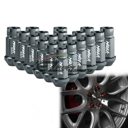 Gunmetal 20 PCS M12X1.5mm Screw Lug Nuts Short Tuner Aluminum Wheels Rims Cap WN01 Mi2KA