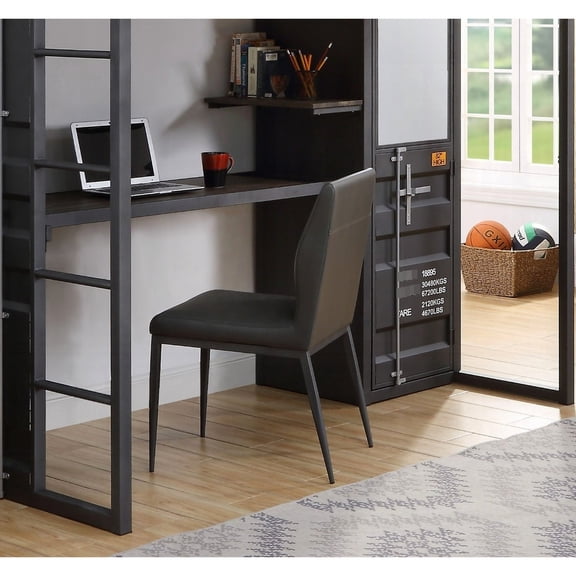 Gunmetal Finish Frame | For a Stylish Industrial Interior | Ensures Long - lasting and Comfortable Seating