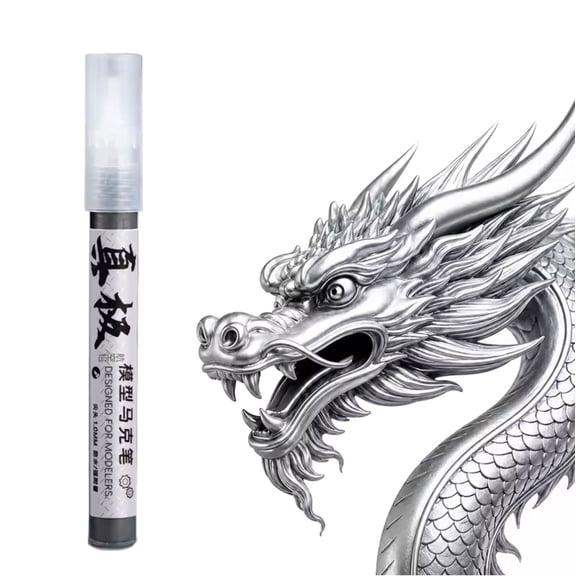 Gunmetal Golden Copper Metallic Paint Pen For Plastics Metal Surfaces Restoration And Fine Line Drawing Applications