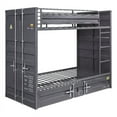 thumbnail image 1 of Gunmetal Gray Finish Twin Turdle with Metal Frame and Slat system Gray, 1 of 5