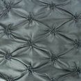 thumbnail image 1 of Gunmetal Gray Floral Embroidered Ruche Taffeta, Fabric By the Yard, 1 of 2