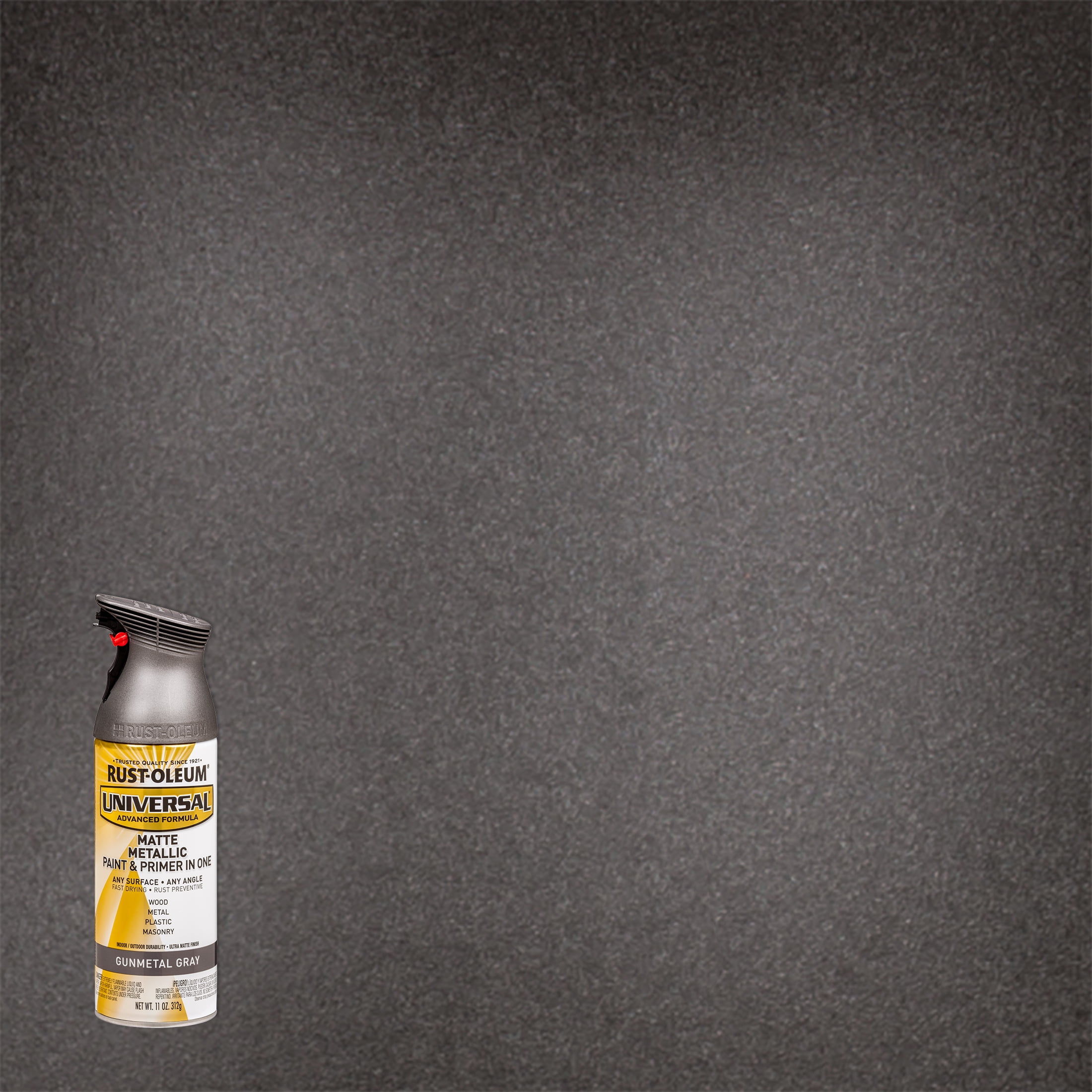Gunmetal Gray, RustOleum Universal All Surface Interior/Exterior Matte Metallic Spray Paint