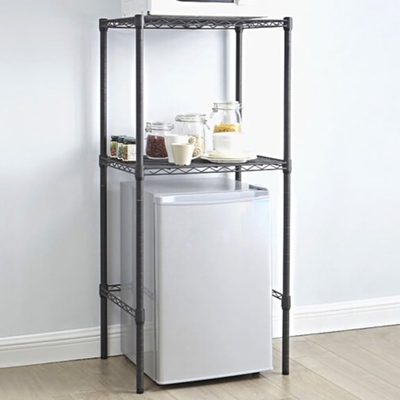 Gunmetal Gray Supreme Mini Storage Shelf, Modern Compact Floating Wall Shelf for Multi-Purpose Home Organization