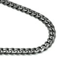 thumbnail image 1 of Gunmetal Grey Titanium 7MM Curb Link Necklace Chain 22", 1 of 3