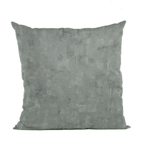 Gunmetal Hidden Island Velvet with Foil Printing On Top Luxury Throw Pillow - 24 x 24 in.