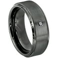 thumbnail image 1 of Jewelry Avalanche Brushed Comfort Fit Gunmetal Tungsten Carbide Wedding Band, Mens Black Diamond Ring #542s14, 1 of 4