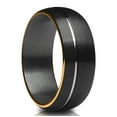 thumbnail image 1 of Gunmetal Tungsten Ring,Black Tungsten Ring,Rose Gold,8mm Wedding Ring,Tungsten Carbide Ring, 1 of 4