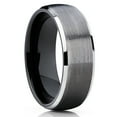 thumbnail image 1 of Gunmetal Wedding Ring,8mm Wedding Band,Tungsten Wedding Ring,Engagement Ring,Anniversary Ring, 1 of 4