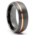 thumbnail image 1 of Gunmetal Wedding Ring,8mm Wedding Ring,Woman,Man's Wedding Ring,Rose Gold Tungsten Ring,Comfort fit Ring, 1 of 4