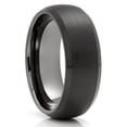 thumbnail image 1 of Gunmetal Wedding Ring,Black Tungsten Ring,8mm Wedding Ring,Tungsten Carbide Ring,Dome Wedding Ring,Comfort Fit Ring, 1 of 4