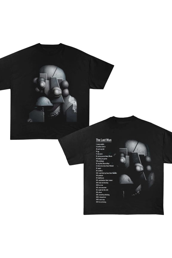 Gunna The Last Wun Album Shirt, Vintage Rap Tee Gunna Hip Hop Graphic Print T-Shirt,Black Color,Size M