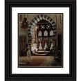 thumbnail image 1 of Gunnar Berndtson 15x17 Black Ornate Wood Framed Double Matted Museum Art Print Titled - Almee, an Egyptian Dancer (1883), 1 of 5