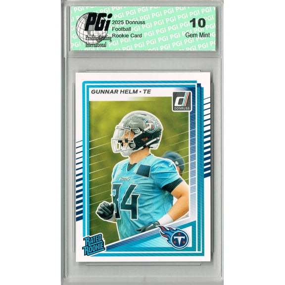 Gunnar Helm 2025 Donruss Football #371 Rookie Card PGI 10