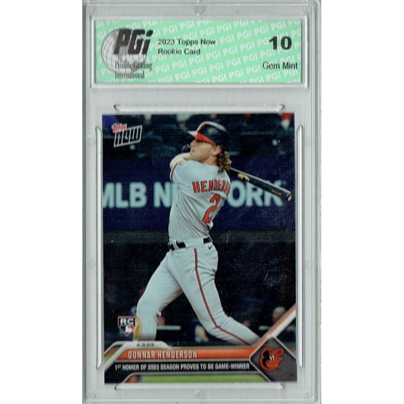 Gunnar Henderson 2023 Topps Now #42 Baltimore Orioles Rookie Card PGI 10