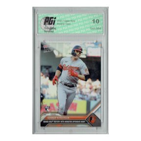 Gunnar Henderson 2023 Topps Now #532 Makes MLB History! Rookie Card PGI 10