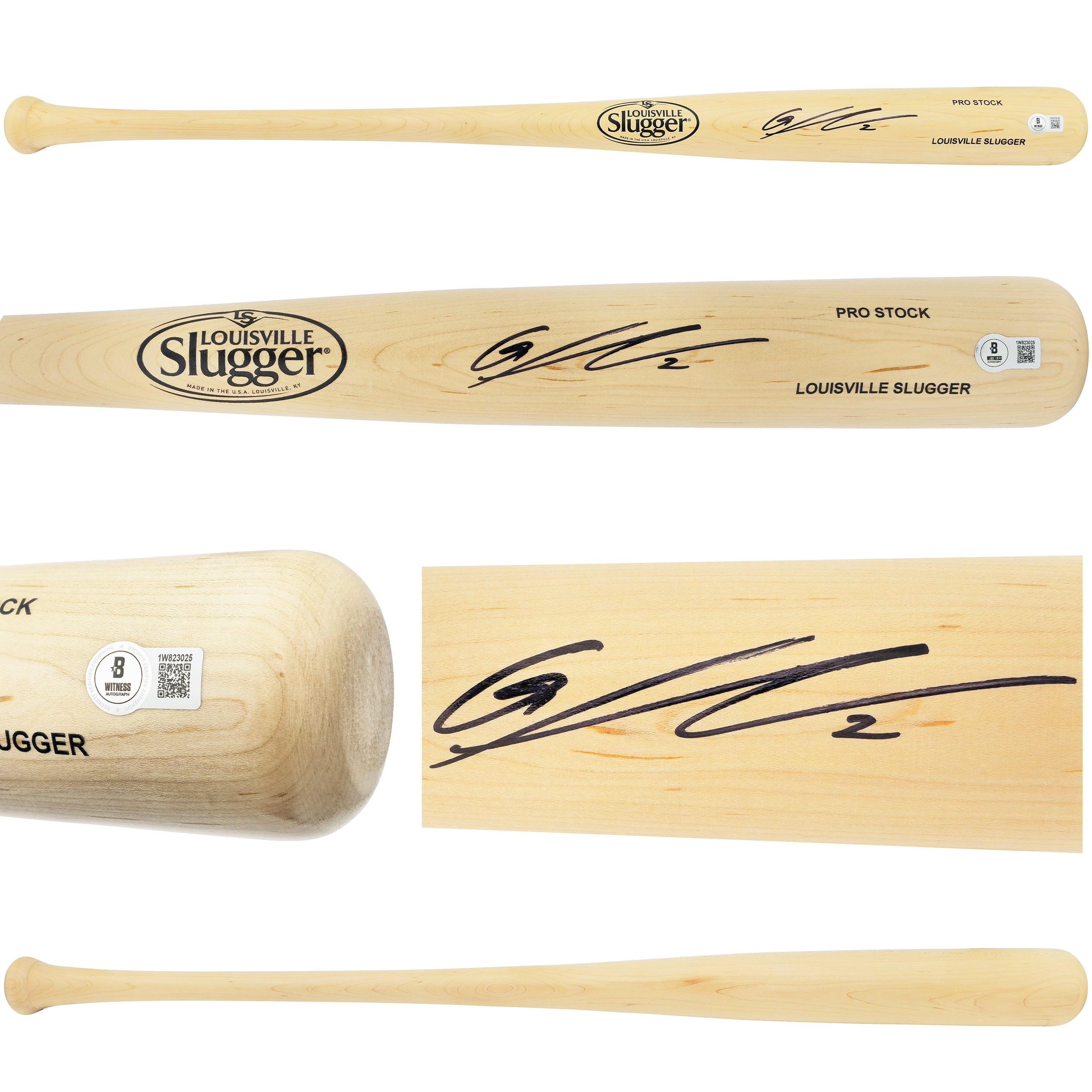 Gunnar Henderson Autographed Blonde Louisville Slugger Pro Stock Baseball Bat Baltimore Orioles Beckett BAS Witness 230125