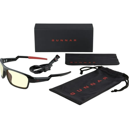 Gunnar Lightning Bolt Onyx Wrap Gaming/Computer Glasses - LIG 00101