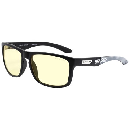 Gunnar Men's 6-Siege Intercept Onyx Square Gaming/Computer Glasses