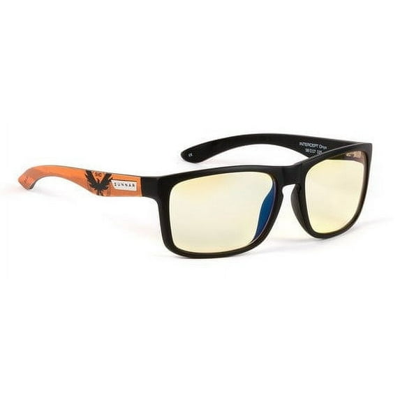 Gunnar Technology Eyewear Intercept Frame Color: Onyx, Lens Color: Amber