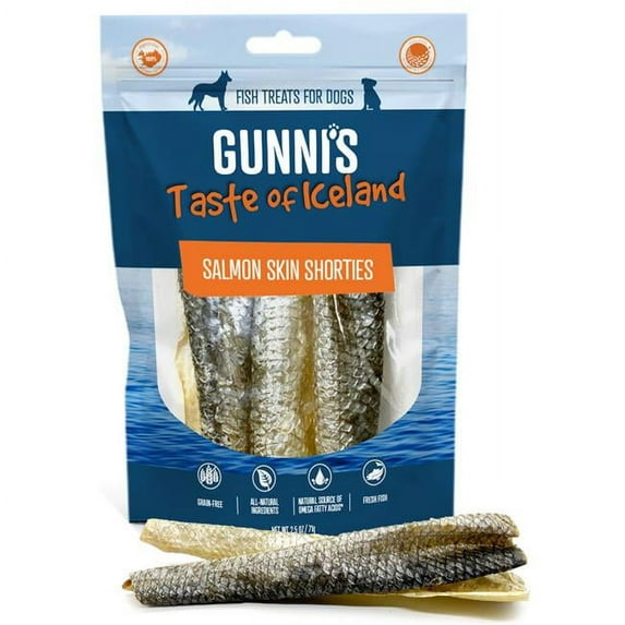 Gunnis 850043701316 2 oz Short Salmon Skin Dog Treat