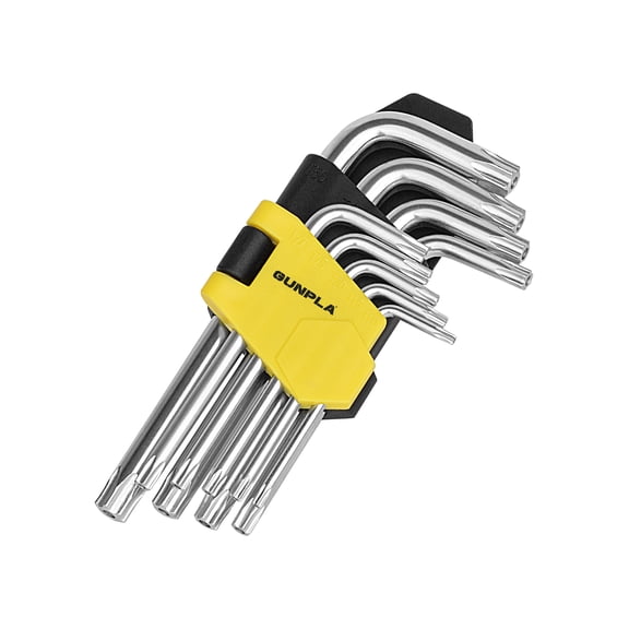 Gunpla Allen Hex Keys Security Torx End Short Arm T10-T50 Star Key Wrench Set 9 Pieces with Storage Case