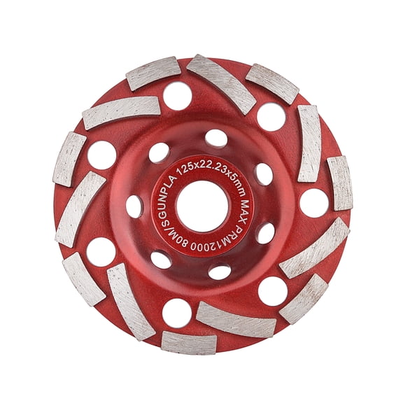 Gunpla Diamond Grinding Wheel 5 Inch (125mm) For Angle Grinder, Polishing Concrete Stone Marble with 5/8 inch and 4/5 inch Reducing Rings