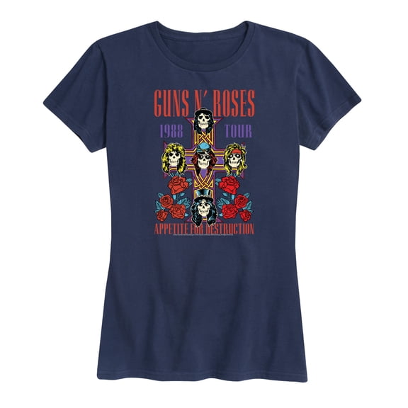 Guns N' Roses - 1988 Tour Appetite For Destruction - Women's Short Sleeve Graphic T-Shirt
