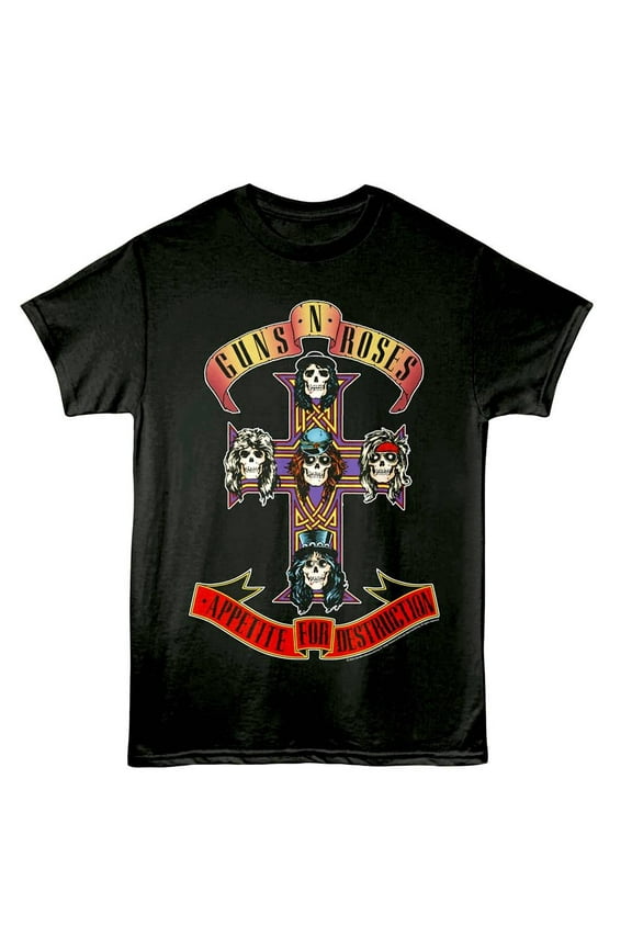 Guns N Roses Appetite For Destruction Album Men's T Shirt (Charcoal, AdultS)