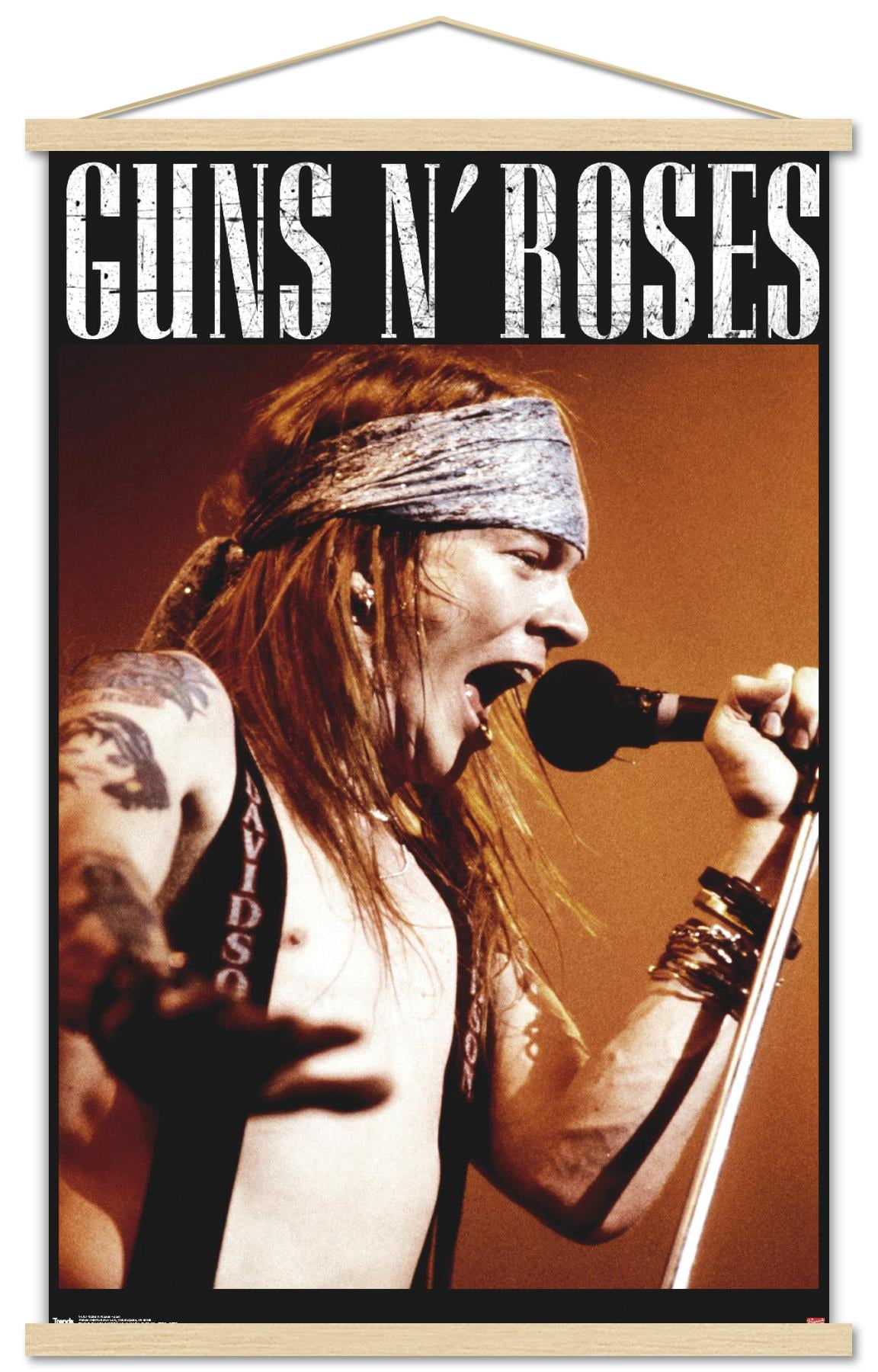 Guns N' Roses - Axel Wall Poster with Wooden Magnetic Frame, 22.375" x 34"
