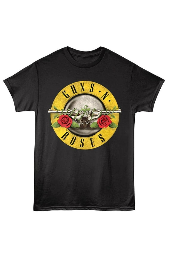 Guns N Roses Band Logo Men's T Shirt (Black, Big&Tall3XLT)