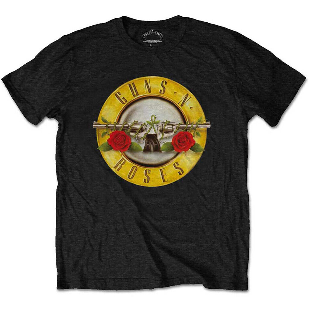 Guns N Roses Classic Logo Black TShirt Plus Sizing NEW OFFICIAL