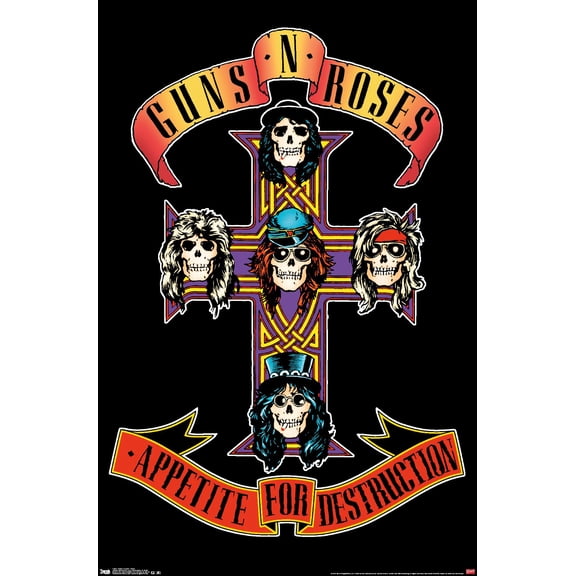 Guns N' Roses - Cross Wall Poster, 22.375" x 34"