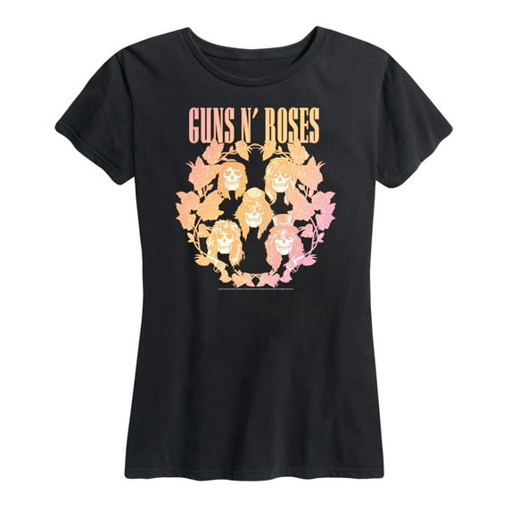 Guns N' Roses - Golden Glowing Roses - Women's Short Sleeve Graphic T-Shirt