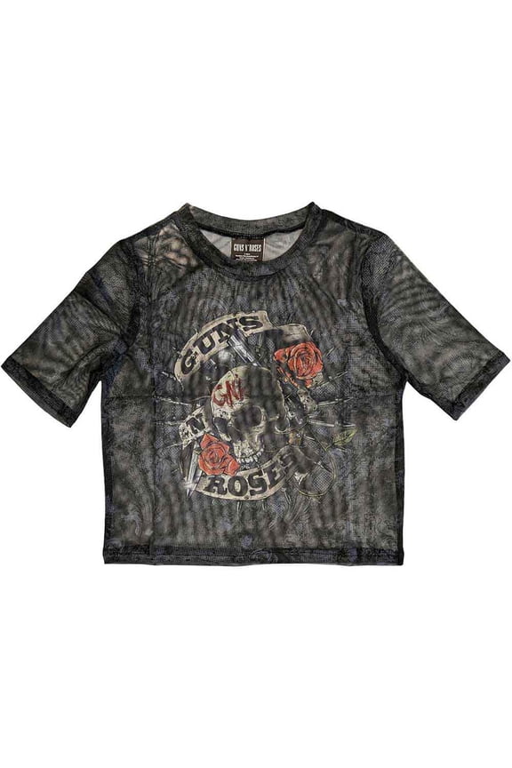 Guns N' Roses Ladies Crop Top: Firepower (Mesh) (Large)