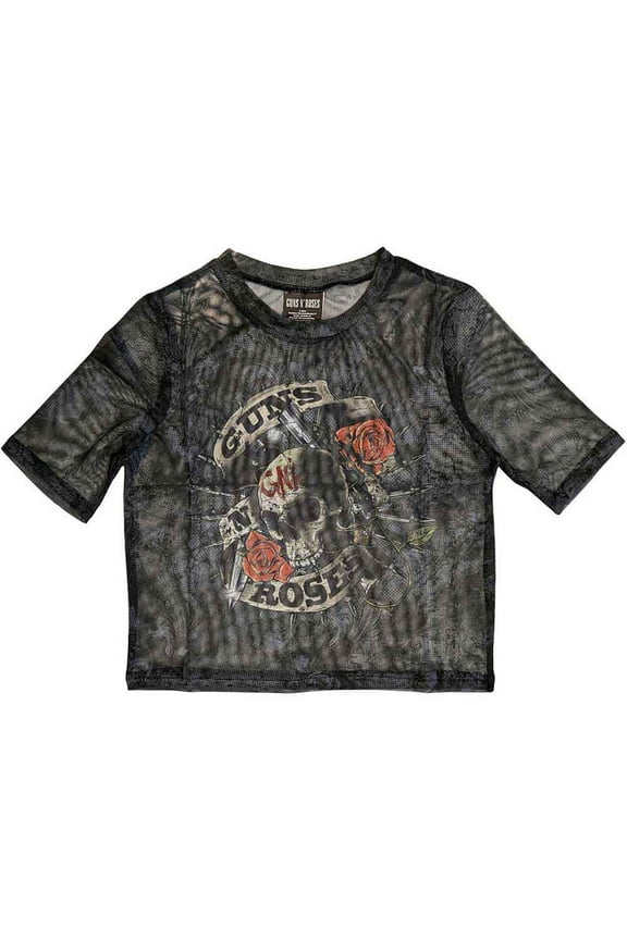 Guns N' Roses Ladies Crop Top: Firepower (Mesh) (XX-Small)
