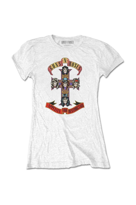 Guns N' Roses Ladies T-Shirt: Appetite for Destruction (Retail Pack) (Large)