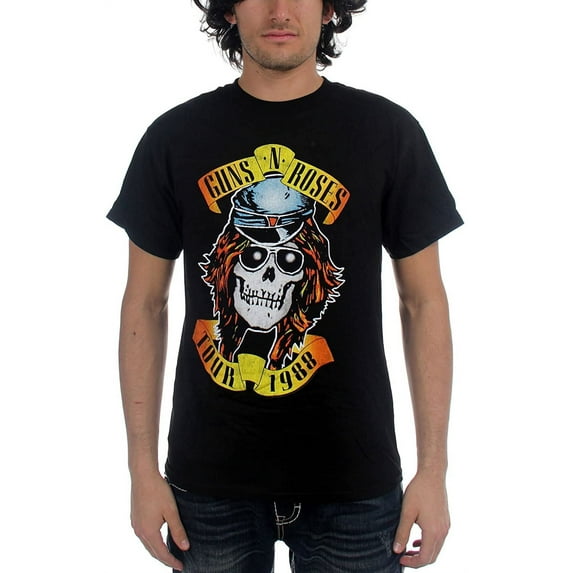 Guns N Roses Men's Appetite Tour 1988 T-shirt Large Black