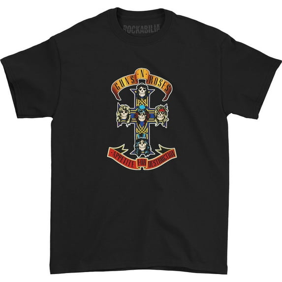 Guns N Roses Men's Cross T-shirt Small Black