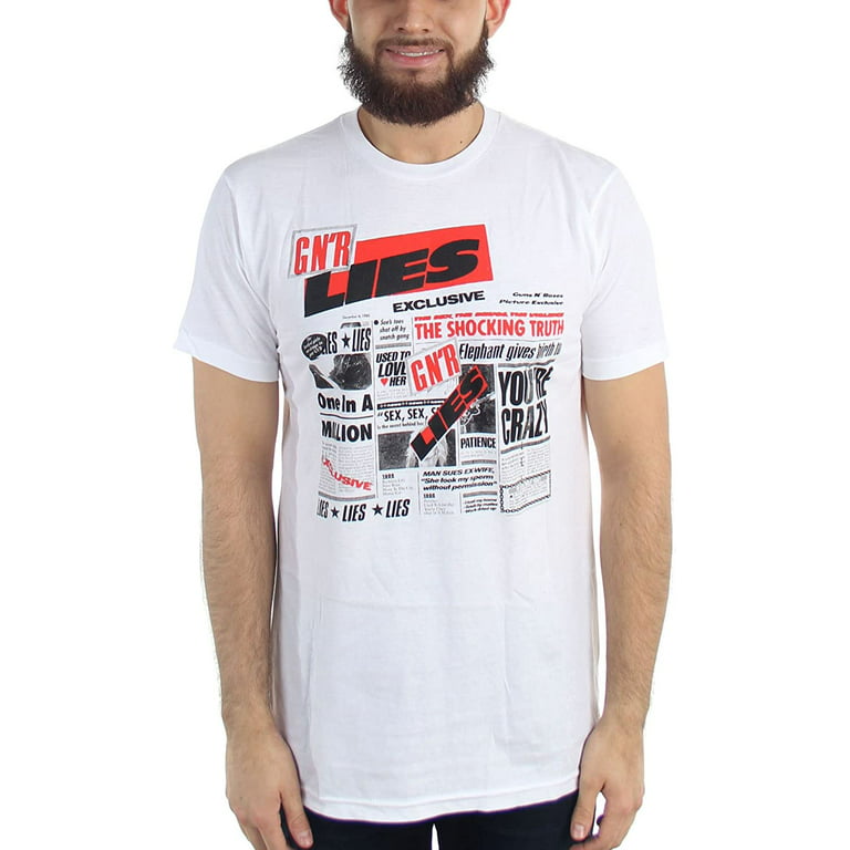 marxistisk svindler butiksindehaveren Guns N Roses Men's Lies Short Sleeve T Shirt - Walmart.com