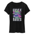 thumbnail image 1 of Guns N' Roses - Rock Music Band - Neon Skull Sketch - Women's Short Sleeve Graphic T-Shirt, 1 of 4
