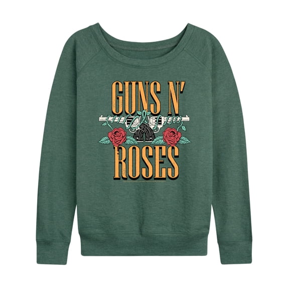 Guns N' Roses - Rock Music Band - Sketched Logo - Women's French Terry Pullover Sweatshirt