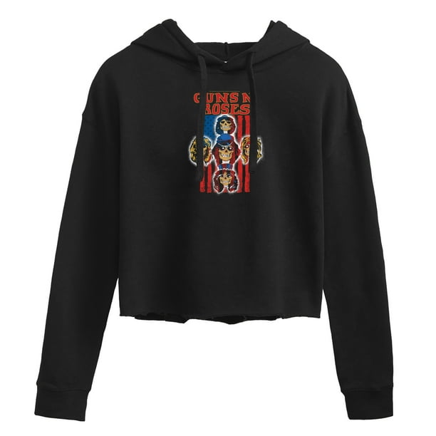 American California Flag Cropped Hoodie American California Flag Cropped Hoodie