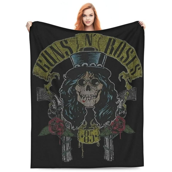 Guns N' Roses 'Slash 85' Flannel Blanket Funny Ultra-Soft Micro Warm Throw Blanket Fleece Blanket Interesting Gift 40"X30"