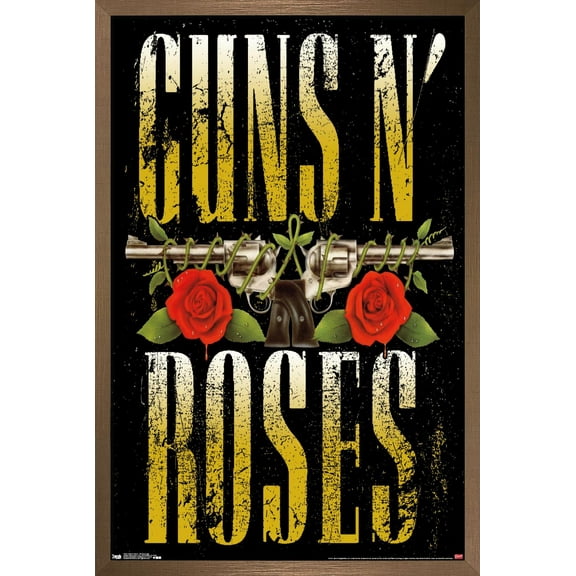 Guns N' Roses - Stacked Logo Wall Poster, 14.725" x 22.375", Framed
