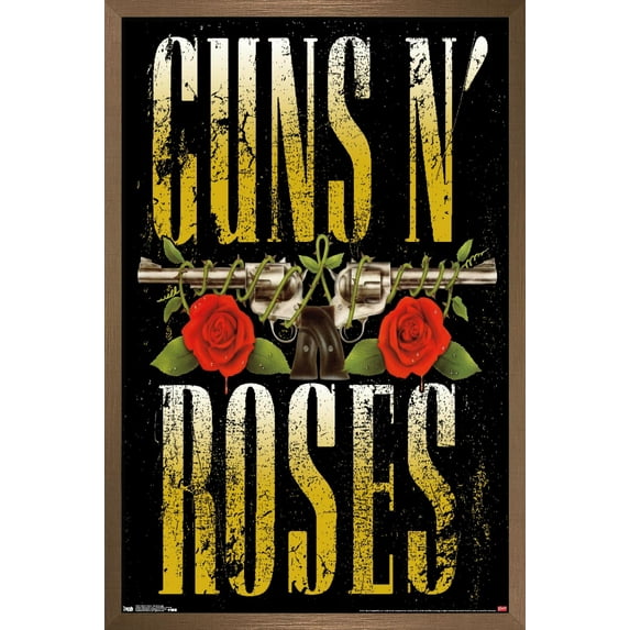Guns N' Roses - Stacked Logo Wall Poster, 22.375" x 34", Framed