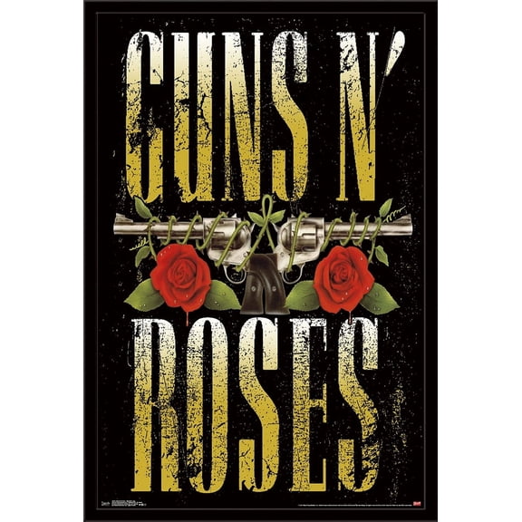 Guns N' Roses - Stacked Logo Wall Poster, 22.375" x 34", Framed