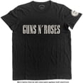 thumbnail image 1 of Guns N' Roses Unisex Applique T-Shirt Logo & Bullet Circle (Medium), 1 of 3