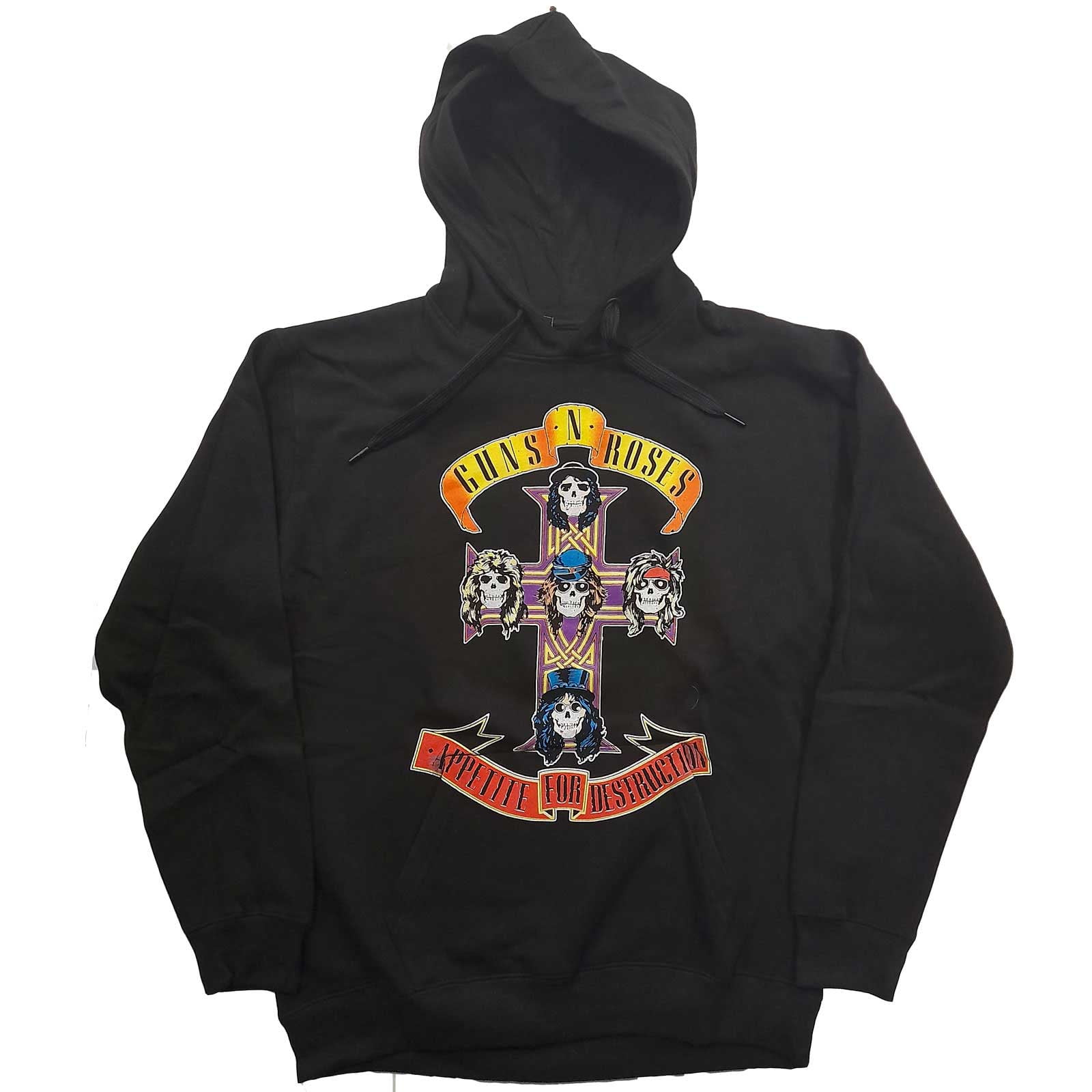 Vintage deals APX Guns N Roses Appetite for Destruction Black Pullover Hoodie Sz M